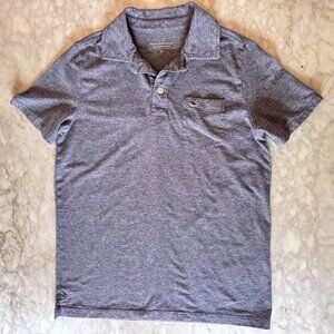 Vineyard Vines Edgartown Polo Blue Shirt Medium M (12-14) Blue White Striped
